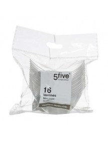 Verrines plastiques évasées transparentes x16