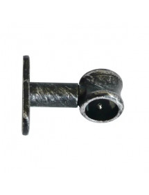 Supports De Tringle métal noir argent 20 mm X2