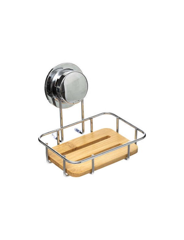 Porte Savon à Ventouse Métal et Bambou 5 Five