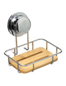 Porte Savon à Ventouse Métal et Bambou 5 Five