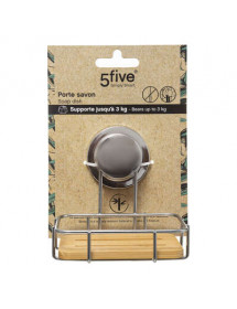 Porte Savon à Ventouse Métal et Bambou 5 Five