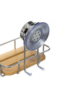 Porte Savon à Ventouse Métal et Bambou 5 Five