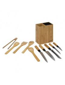 Range Ustensiles Bambou + Couteaux et Ustensiles