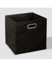 Cube de rangement noir 31 x 31 cm.