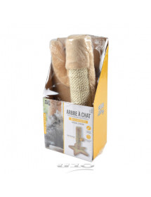 Arbre à chat griffoir étoile avec pompons