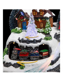 Village de Noël avec train