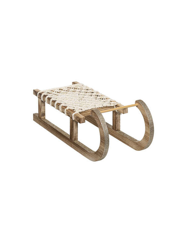 Luge en bois déco de Noël 40 cm