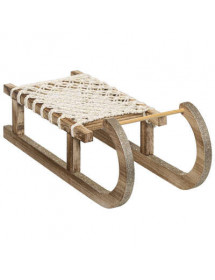 Luge en bois déco de Noël 40 cm