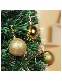 Boules de Noël dorées 80 mm x4