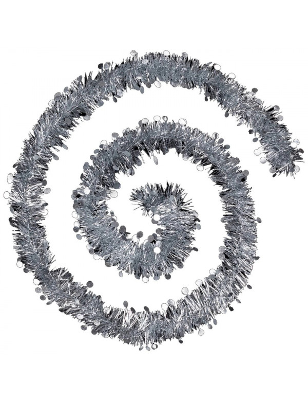 Guirlande de Noël pastille argent