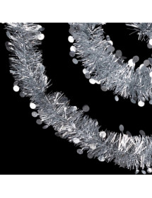Guirlande de Noël pastille argent