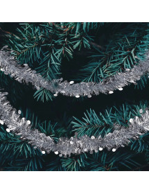 Guirlande de Noël pastille argent