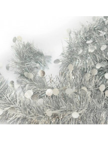 Guirlande de Noël pastille argent
