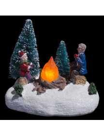 Village de noël neige & sapin