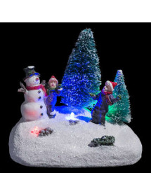 Village de noël neige & sapin