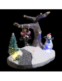 Village de noël neige & sapin