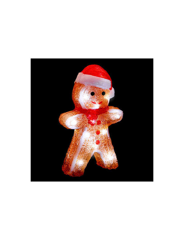 Décoration lumineuse bonhomme pain d'épice