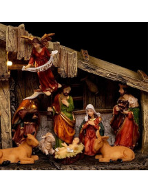 Crèche led et ses 11 santons