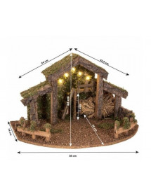 Crèche de Noël lumineuse vide