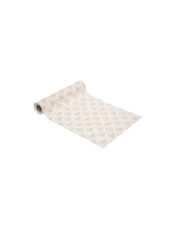 Chemin de table tissu palmette doré