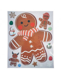 Décoration de Noël pain d'épice pour vitre