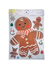 Décoration de Noël pain d'épice pour vitre