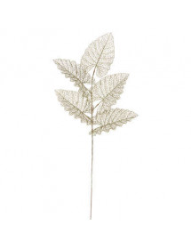 Branche 5 feuilles ajourées 80 cm or