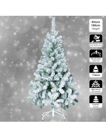 Sapin artificiel floqué 180 cm.
