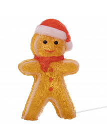 Décoration lumineuse bonhomme pain d'épice