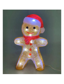 Décoration lumineuse bonhomme pain d'épice