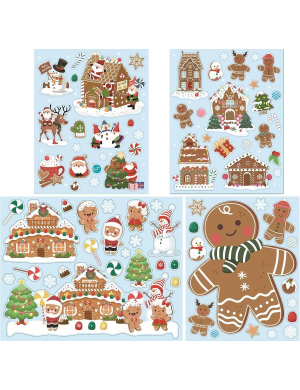 Décoration de Noël pain d'épice pour vitre