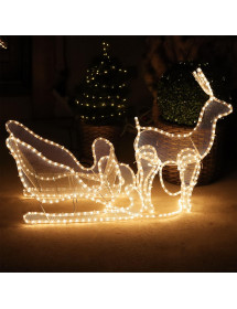Rennes et traineau lumineux