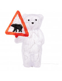 Ours de Noël lumineux solaire