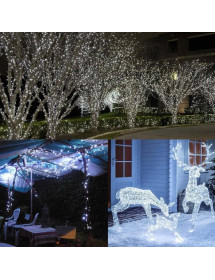 Guirlande lumineuse 200 leds luxe blanc froid