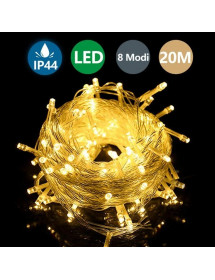 Guirlande lumineuse 200 leds luxe blanc chaud
