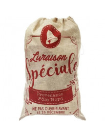 Sac en jute hotte du père noël