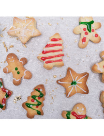 Lot de 3 emporte-pièces Noël métal + 10 sachets