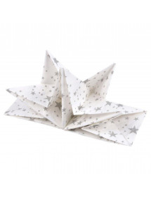 Serviettes Pré-Pliées Argentées x12