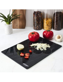 Planche à Découper en Verre Effet Ardoise - 40 x 30 cm