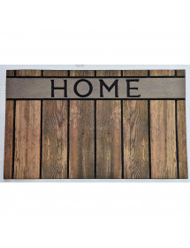 Paillasson effet bois marron 45x75 cm