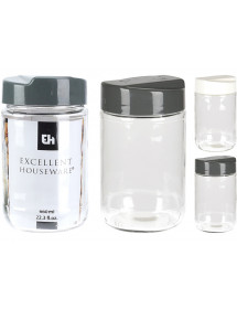 Bocal en verre avec couvercle 660 ml.