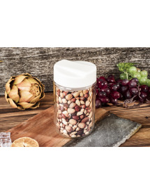 Bocal en verre avec couvercle