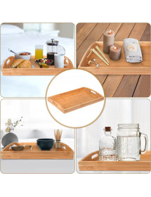 Plateau de Service en Bambou avec poignées 5 Five