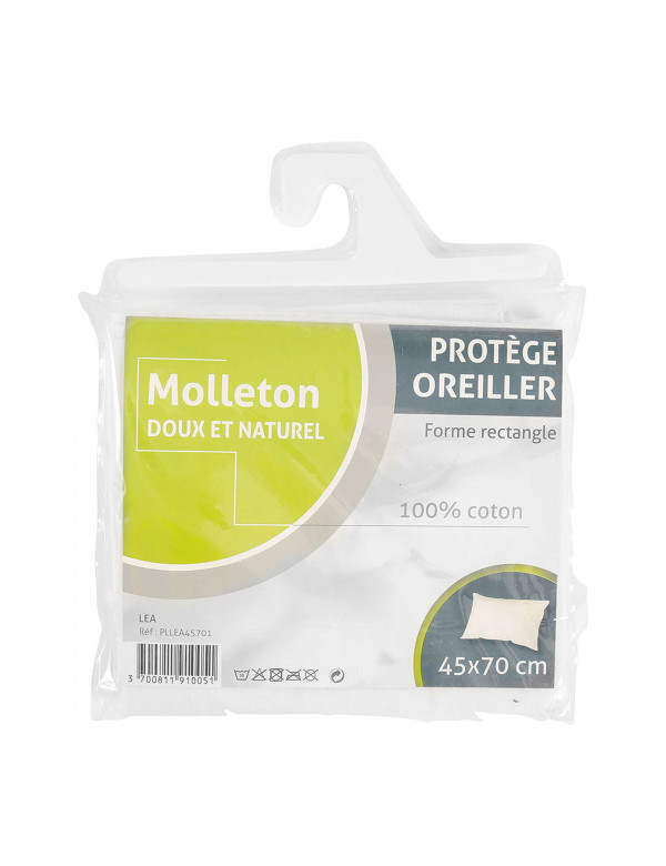 Protège oreiller rectangulaire coton 45x70 cm