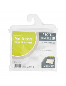 Protège oreiller rectangulaire coton 45x70 cm