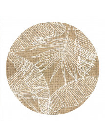 Set De Table Rond Tropical en toile de jute