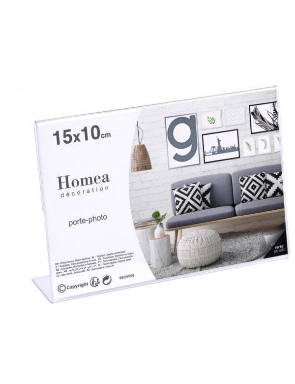 Porte photo 15 x 10 cm transparent