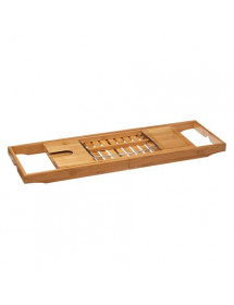 Plateau de baignoire extensible en bambou