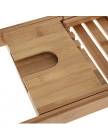 Plateau de baignoire extensible en bambou