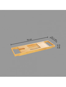 Plateau de baignoire extensible en bambou